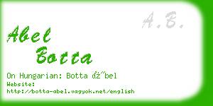 abel botta business card
